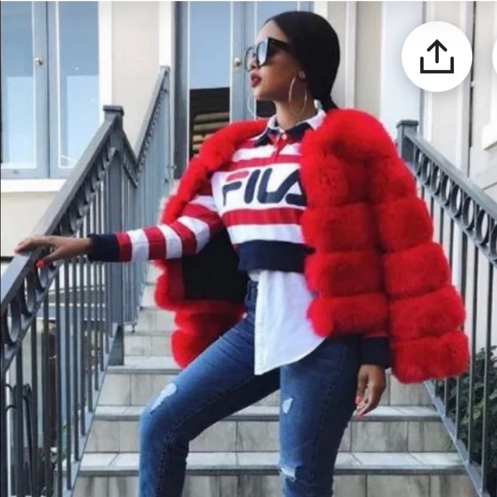 NWT Fashionable Chic Faux fur coat sz L